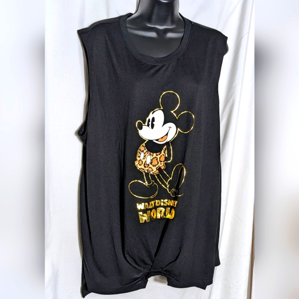 Women's Walt Disney World Black Tank Top| Size 2X